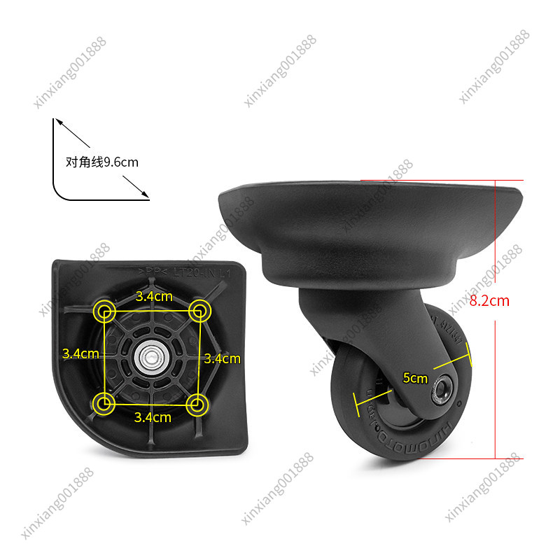 Silent Replacement Luggage Wheels - サムソナイト荷物交換用ホイールLT20-1N HINOMOTOサイレントスピナーキャスター旅行バッグ部品