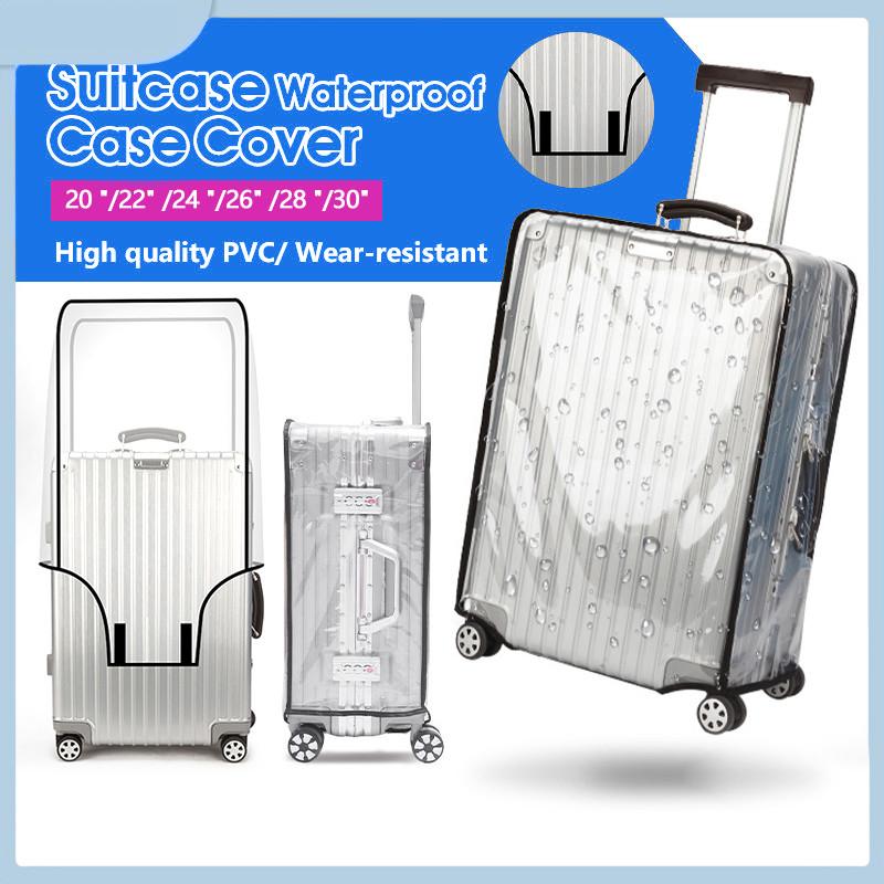 Luggage Protective Cover Transparent - 旅行用透明荷物カバー 防水防塵 PVC 耐摩耗性 20～30インチのスーツケースに適合