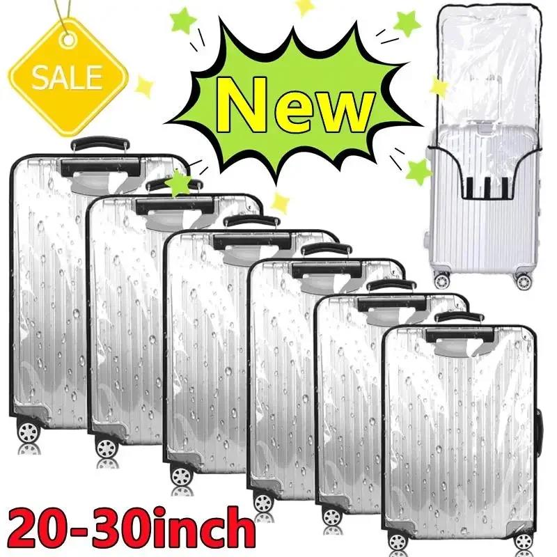 Waterproof Suitcase Cover Protector - 新しい 20-30 インチの荷物カバー透明プロテクター防水厚みのあるスーツケースカバー PVC ローリングカバー旅行用スーツケース
