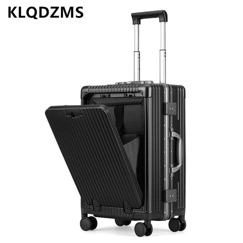 Front Opening Laptop Luggage 24 Inch - KLQDZMS 18インチ20インチ24インチキャビンスーツケースラップトップ荷物バッグフロントオープニング搭乗ケース充電多機能トロリーケース
