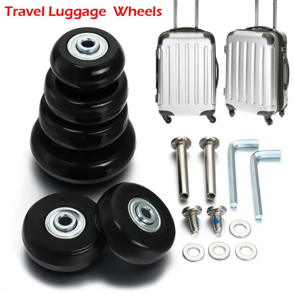 Silent Replacement Luggage Wheels - 2/4 個 57-59 ミリメートルスライド交換用サイレントキャスター修理車軸修理キット旅行荷物ホイールスーツケース部品車軸