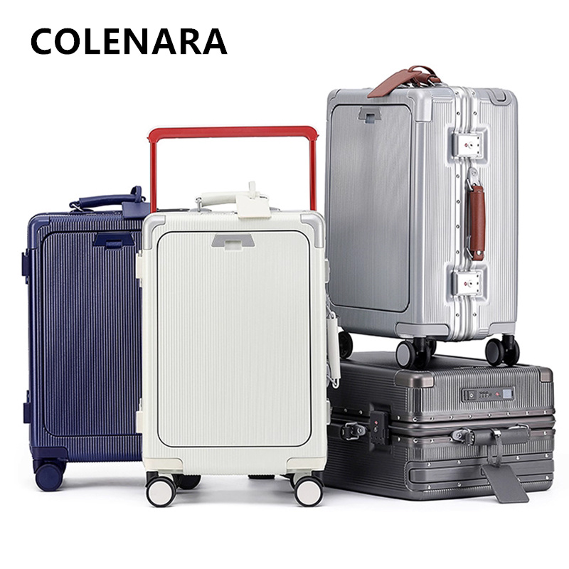 Front Opening Laptop Luggage 24 Inch - COLENARA ラップトップスーツケース 20インチ24インチ26インチ フロントオープン搭乗ケース 充電機能付きトロリーケース ユニバーサルホイール