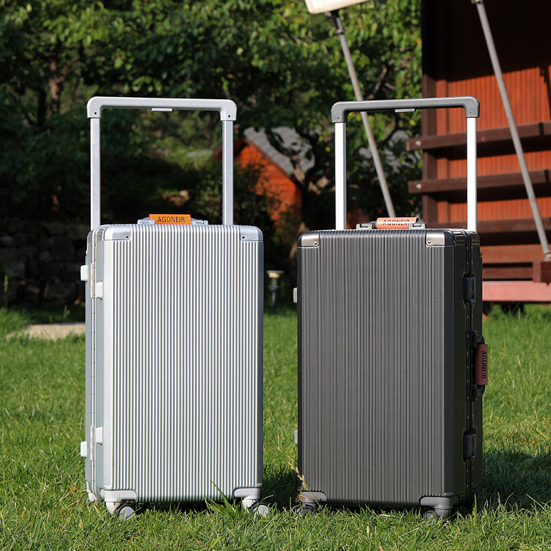 Aluminum Frame Carry On Luggage - アルミフレーム付き機内持ち込み手荷物,収納ケース,カップホルダー付きスーツケース,ボーディングボックス,20インチ,22インチ,24インチ,26インチ