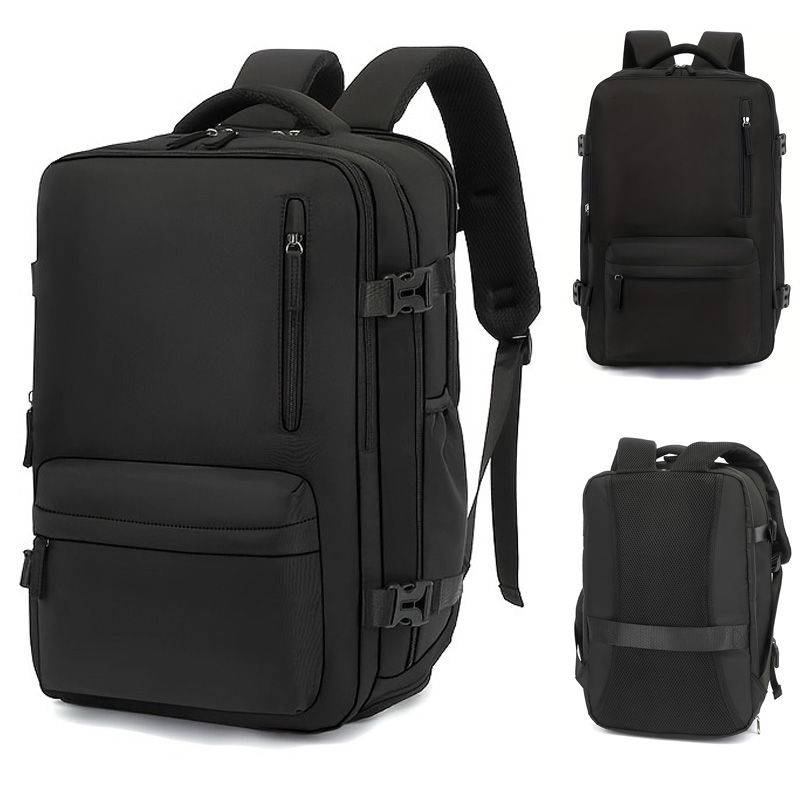 Luggage - 拡張可能なビジネス旅行用バックパック、防水ラップトップバックパック、15.6インチのノートブックに適合、仕事旅行用の荷物ストラップ付き