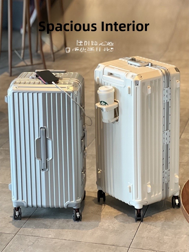 Aluminum Frame Carry On Luggage - アルミフレームスーツケース 20インチ 機内持ち込み可能 旅行バッグ ロック付き 男女兼用