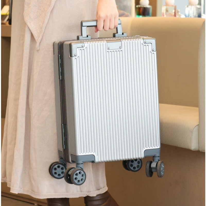 Aluminum Frame Carry On Luggage - 16インチ 機内持ち込みスーツケース ミニ軽量ローリングラゲージ 子供旅行用トロリーケース アルミフレーム パスワードロック付き