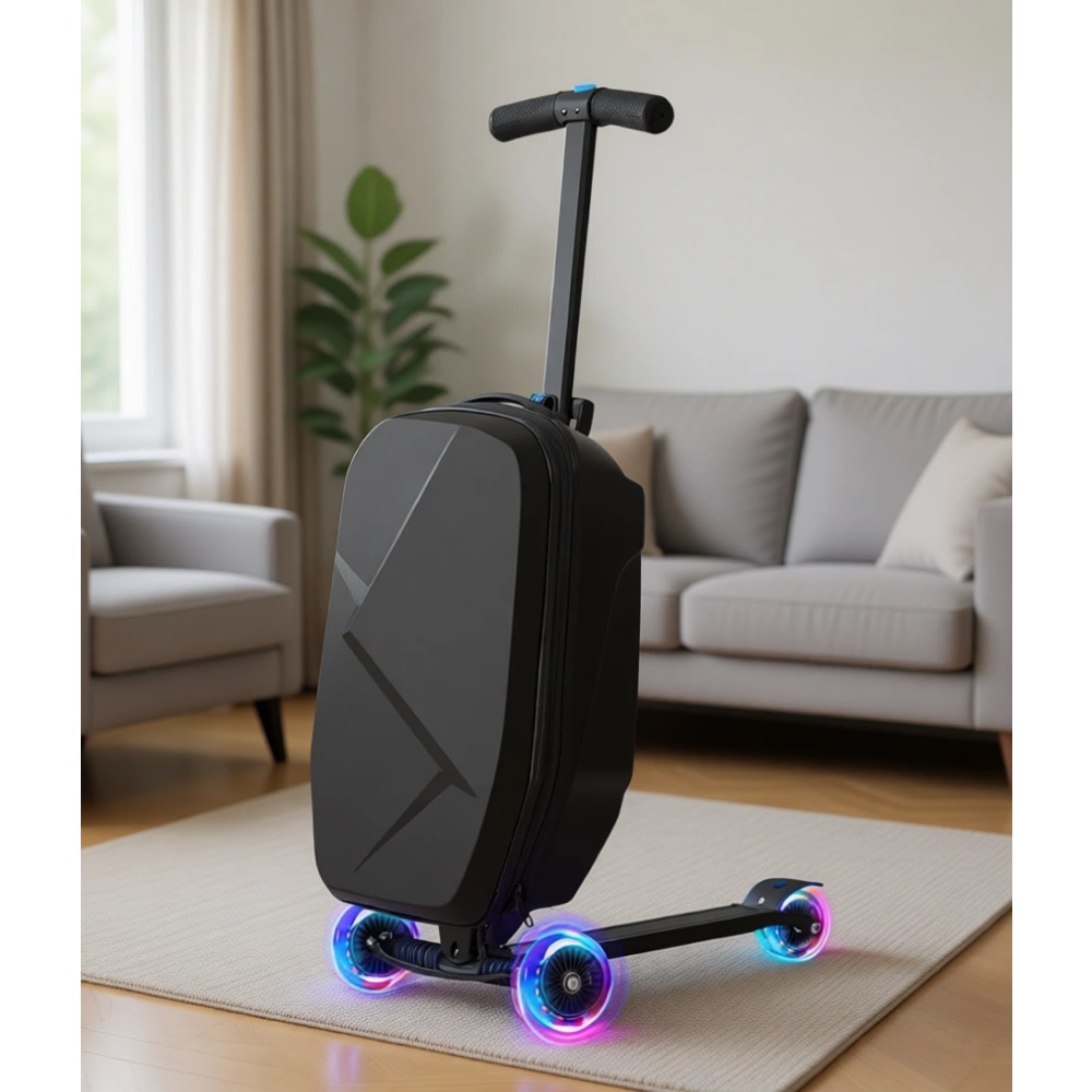 Kids Ride On Suitcase Scooter - 子供用スクーターラゲージ：軽量折りたたみ式ライドオンスーツケース