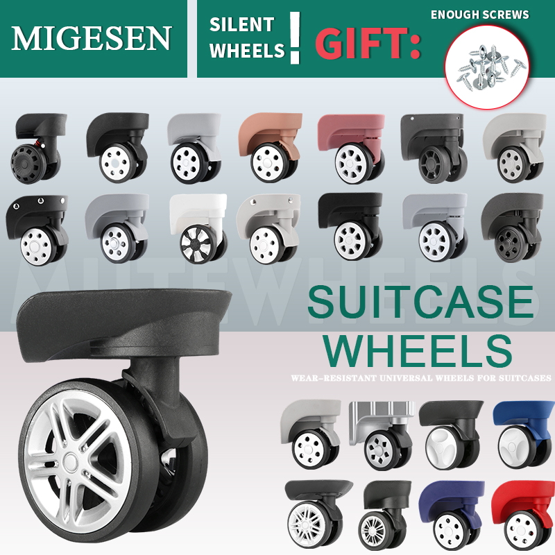 Silent Replacement Luggage Wheels - ユニバーサルラゲッジホイール交換用サイレントバランスウェア耐性高品質ユニバーサルラゲッジアクセサリー1足