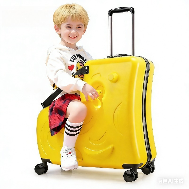 Kids Ride On Suitcase Scooter - 子供用スーツケース、ホイール付きスクーター、幼児用旅行用耐久性のある子供用スーツケース、男の子と女の子のための屋外用
