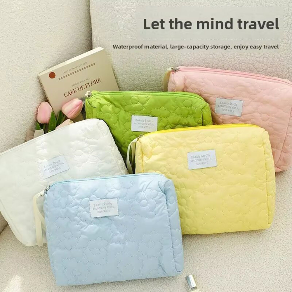 Cosmetic Bags - 新しい花柄女性化粧バッグトイレタリー化粧品オーガナイザージッパーバッグ旅行洗浄ポーチ化粧品バッグ下着靴下バッグ