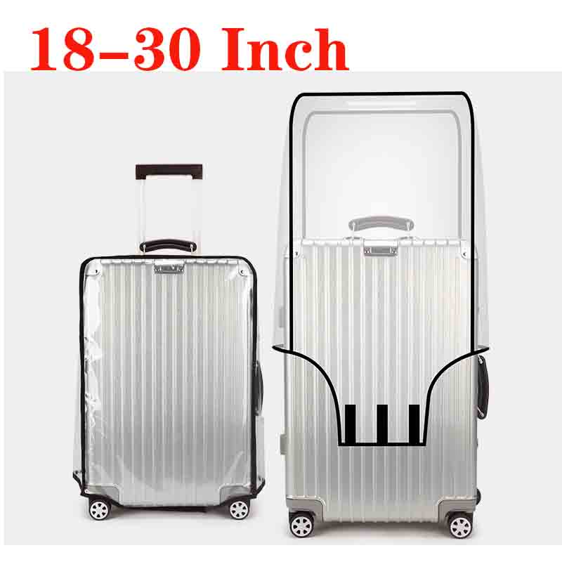 Waterproof Suitcase Cover Protector - 18〜30インチの透明PVCカバー,スーツケース,トラベルアクセサリー,防水,防塵