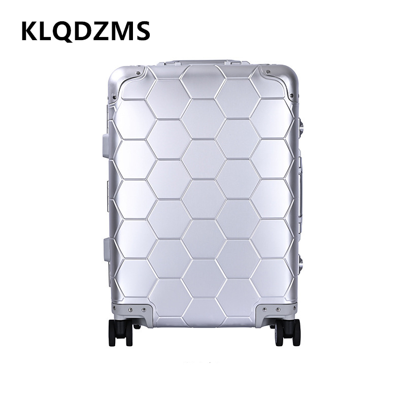 Spinner Wheel Rolling Suitcase 20 Inch - KLQDZMS キャビンスーツケース 全アルミニウムマグネシウム合金搭乗ボックス 20 インチ ビジネストロリーケース