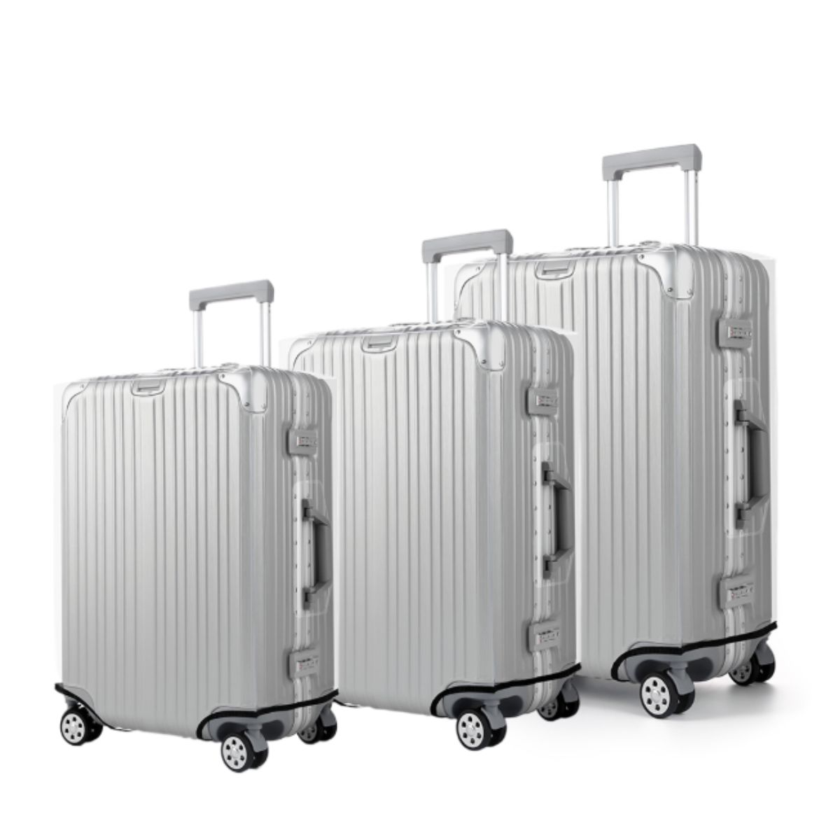 Waterproof Suitcase Cover Protector - 厚みのあるクリアな荷物カバープロテクター、18インチ、20インチ、22インチ、24インチ、26インチのスーツケース用PVC荷物カバー、防水、防塵、傷防止