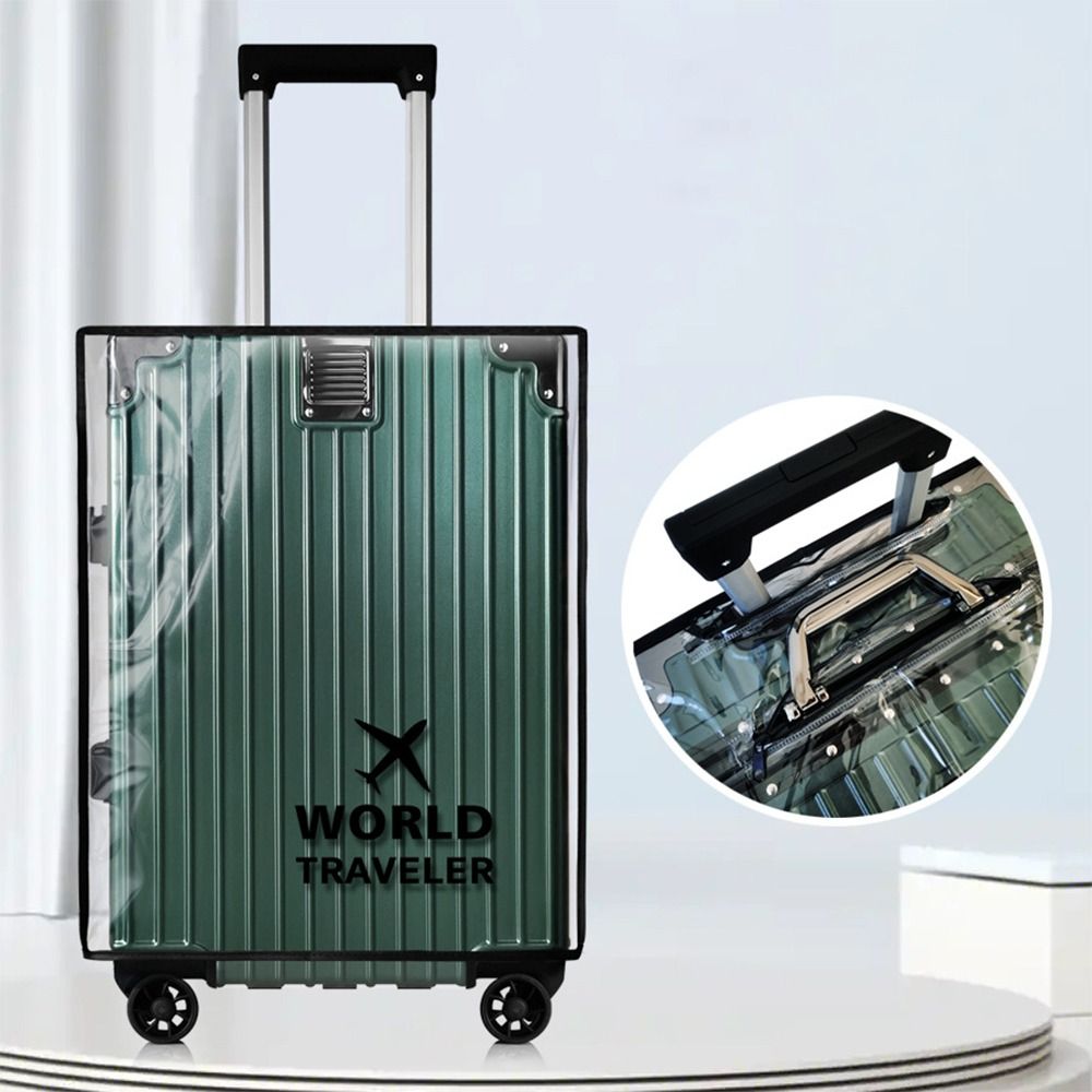 Waterproof Suitcase Cover Protector - PVC 透明荷物カバー防水防塵荷物収納カバー耐久性のある旅行アクセサリープロテクタースーツケースカバー
