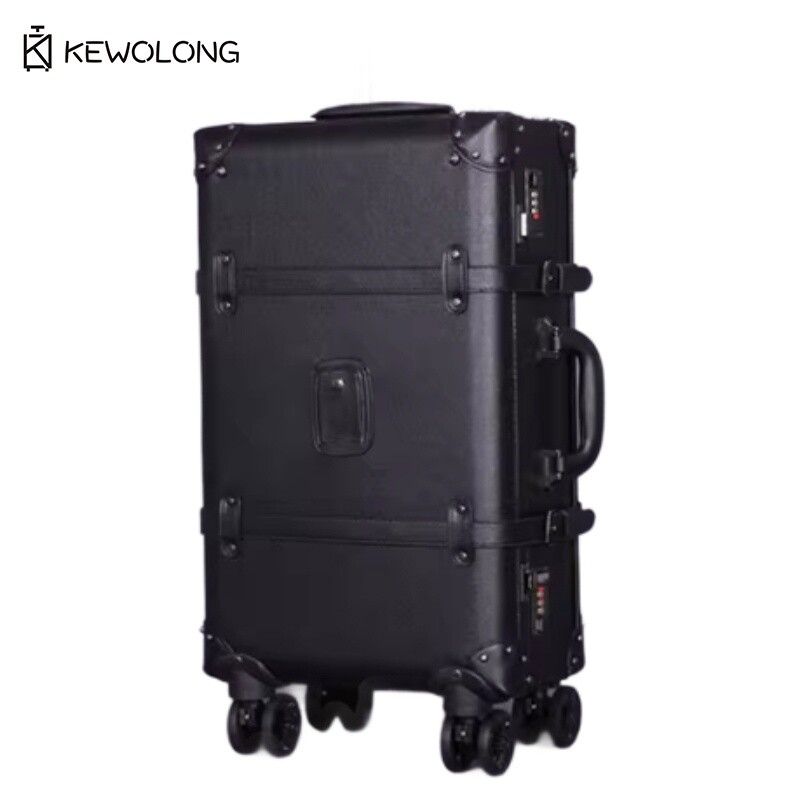 Retro Vintage Trunk Suitcase - ヴィンテージ 20 24 スーツケースセット - レトロなプルマン風トランク（360度回転）