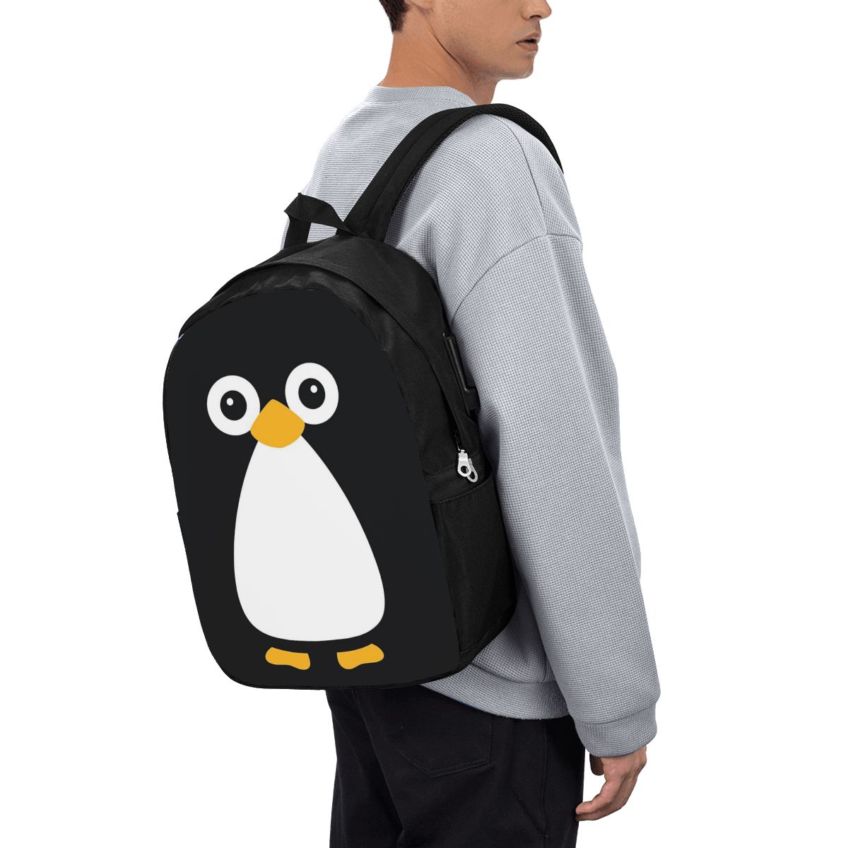 Travel Bags - かわいいベクターペンギンバックパック旅行ノートブックバッグコンピュータ大学生スクールバッグラップトップショルダーバッグ男性女性用
