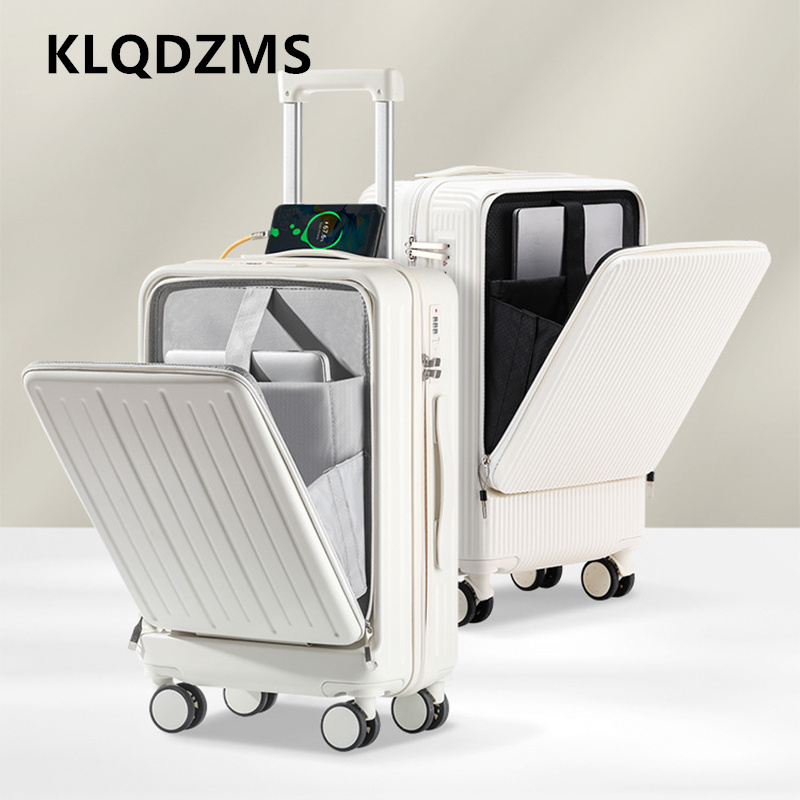 Front Opening Laptop Luggage 24 Inch - KLQDZMS 20 インチ充電スーツケース フロントオープニング搭乗ケース 22