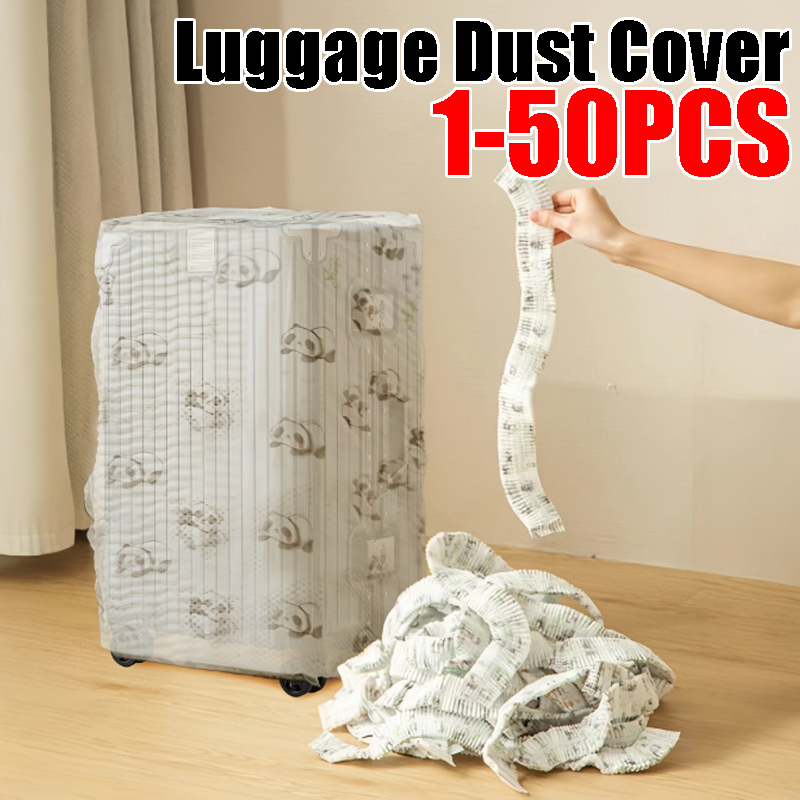 Waterproof Suitcase Cover Protector - 使い捨て不織布ユニバーサルフルカバーラゲッジダストカバー防水レインプロテクター旅行用スーツケース全サイズ対応完璧にフィット