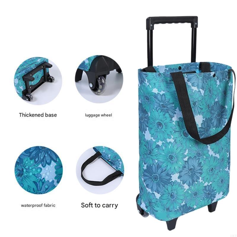 軽量折りたたみトロリーカート格納式ハンドル静かなホイール実用 - Foldable Rolling Luggage Bag のレビューと価格