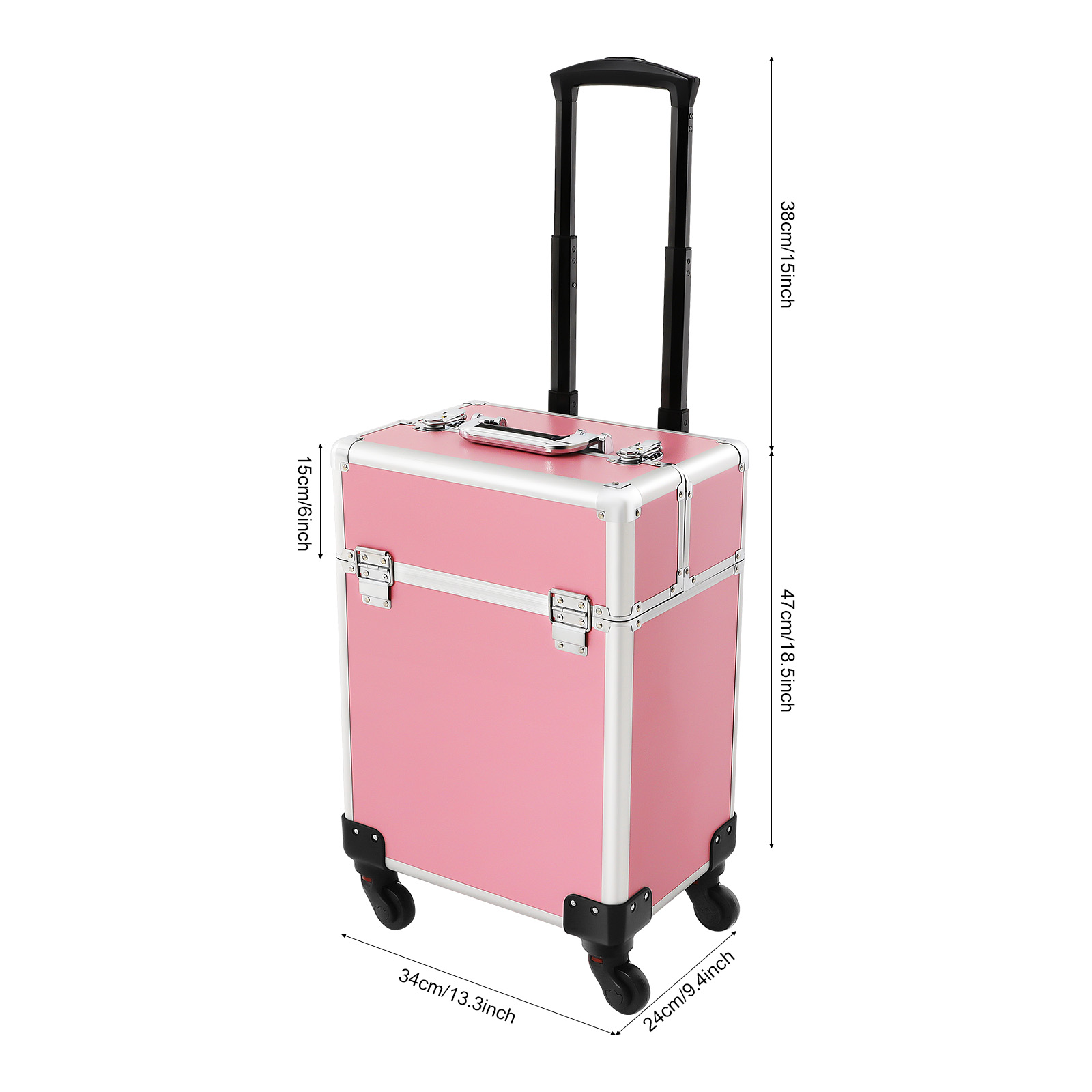 ローリングメイクアップトレインケース コスメティックトロリー - Travel Bags のレビューと価格