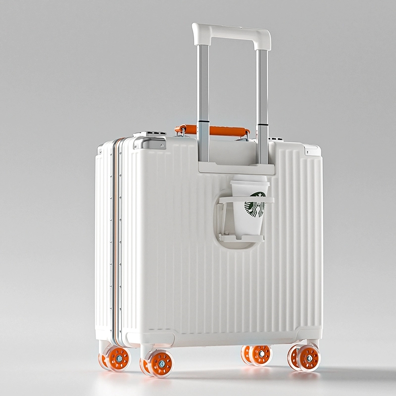18インチ機内持ち込みスーツケース カラフルなスピナーホイー - Aluminum Frame Carry On Luggage のレビューと価格