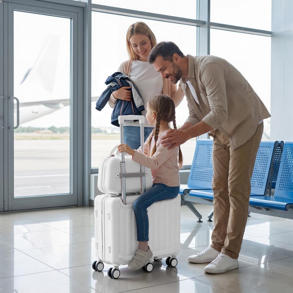 20インチ子供用乗用ラゲッジ、折りたたみ式ペダル付き6輪スピ - Kids Ride On Suitcase Scooter のレビューと価格