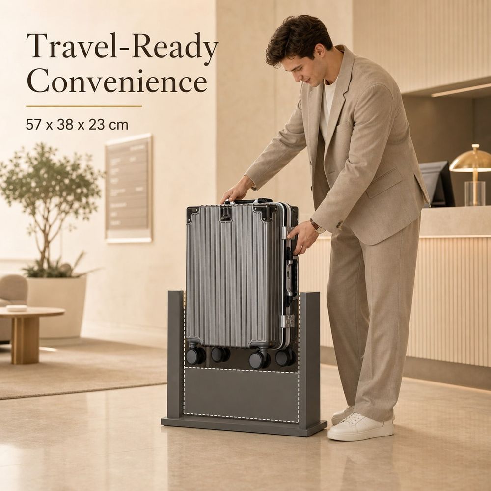 機内持ち込み可能スーツケース、PCハードシェルラゲージ、アル - Aluminum Frame Carry On Luggage のレビューと価格