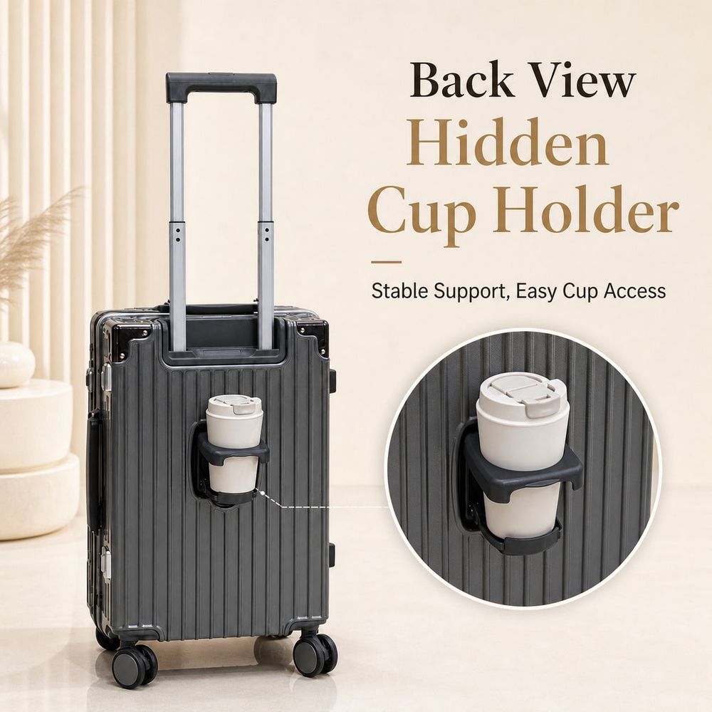 機内持ち込み可能スーツケース、PCハードシェルラゲージ、アル - Aluminum Frame Carry On Luggage のレビューと価格