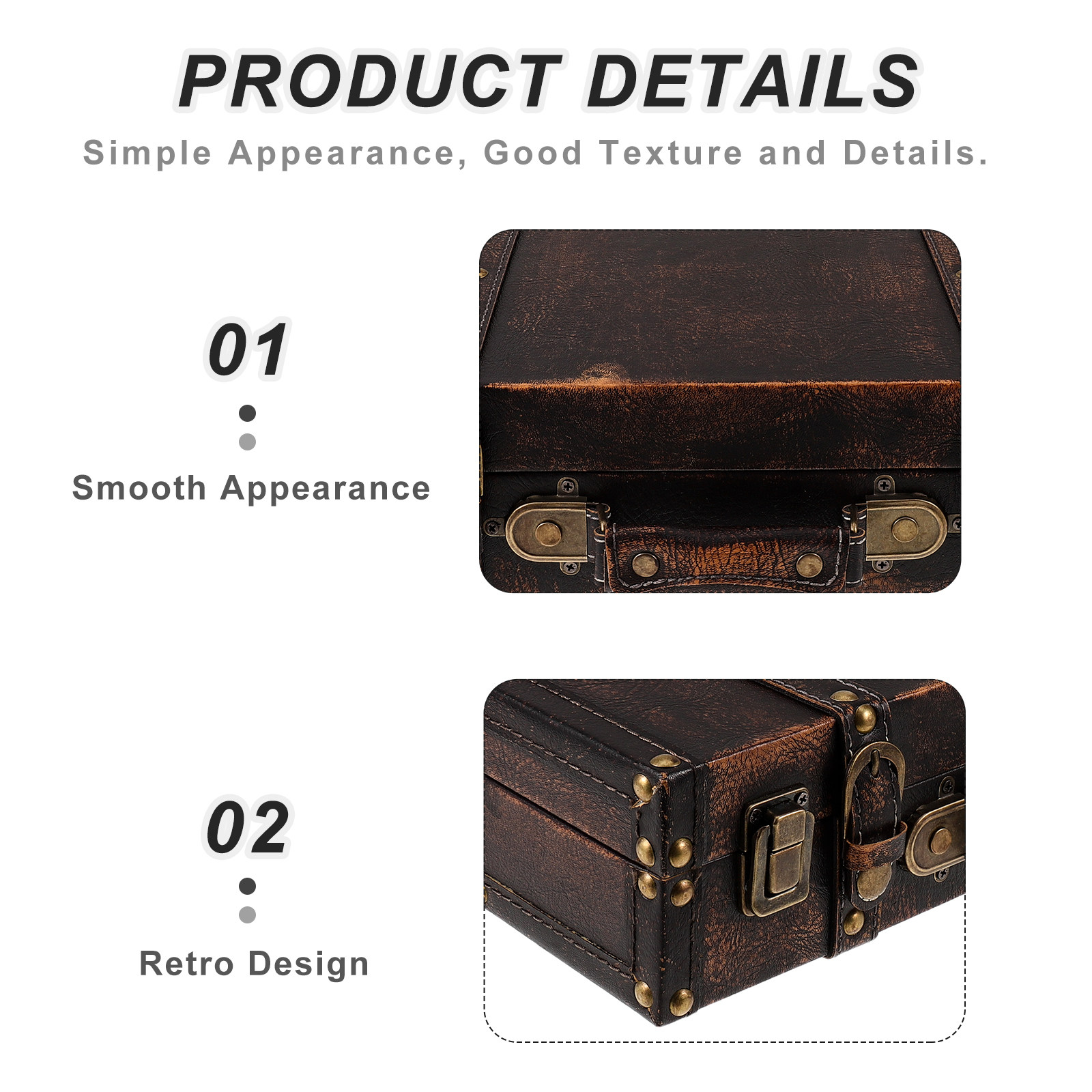 ヴィンテージスーツケース写真撮影用小道具 木製収納チェスト  - Retro Vintage Trunk Suitcase のレビューと価格