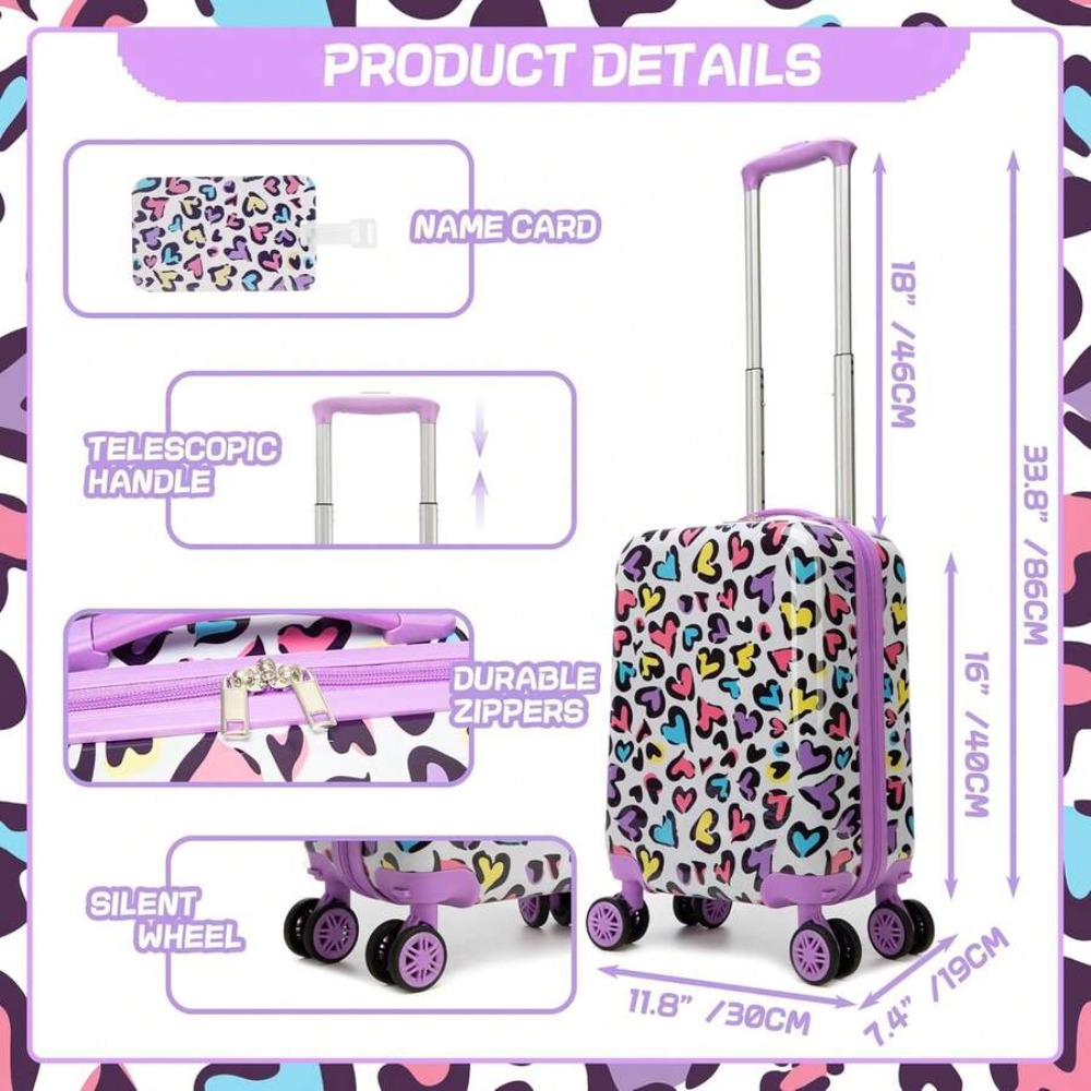 スピナーホイール付き2ピースラゲージセット、女の子向け16イ - Expandable Hard Shell Luggage Set のレビューと価格