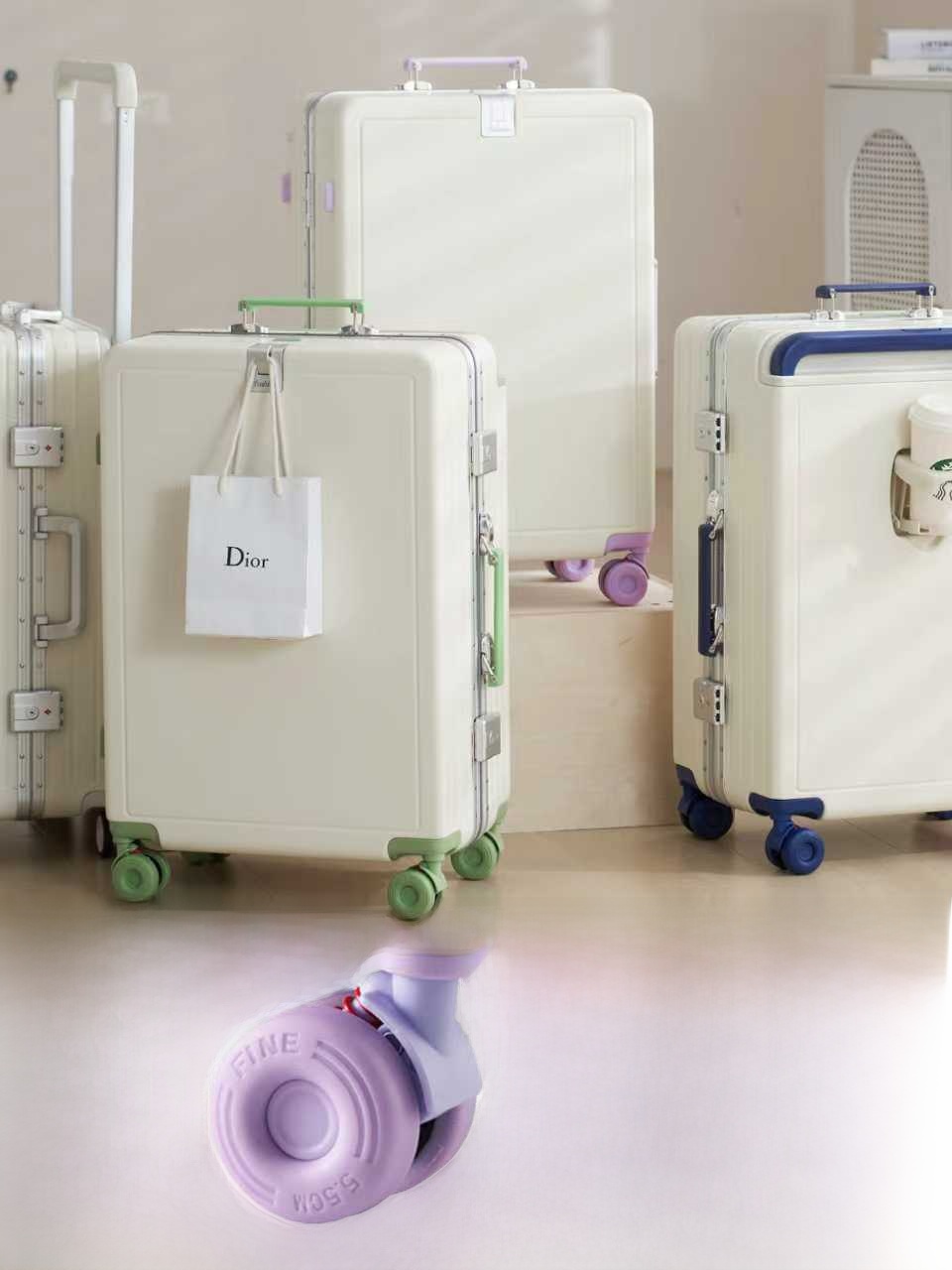 新型大容量アルミフレーム荷物バッグ、ワイドプルロッド付き20 - Aluminum Frame Carry On Luggage のレビューと価格