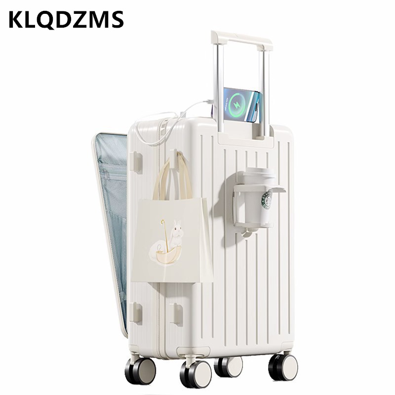 KLQDZMS 高品質スーツケースフロントオープニングボーデ - Front Opening Laptop Luggage 24 Inch のレビューと価格