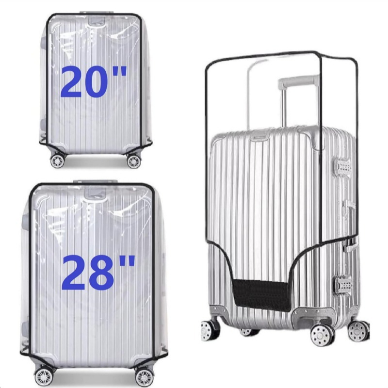 防水ホイール付きスーツケース用ダストカバー 透明PVCスーツ - Waterproof Suitcase Cover Protector のレビューと価格