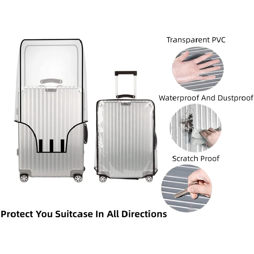 新しい 20-30 インチの荷物カバー透明プロテクター防水厚 - Waterproof Suitcase Cover Protector のレビューと価格