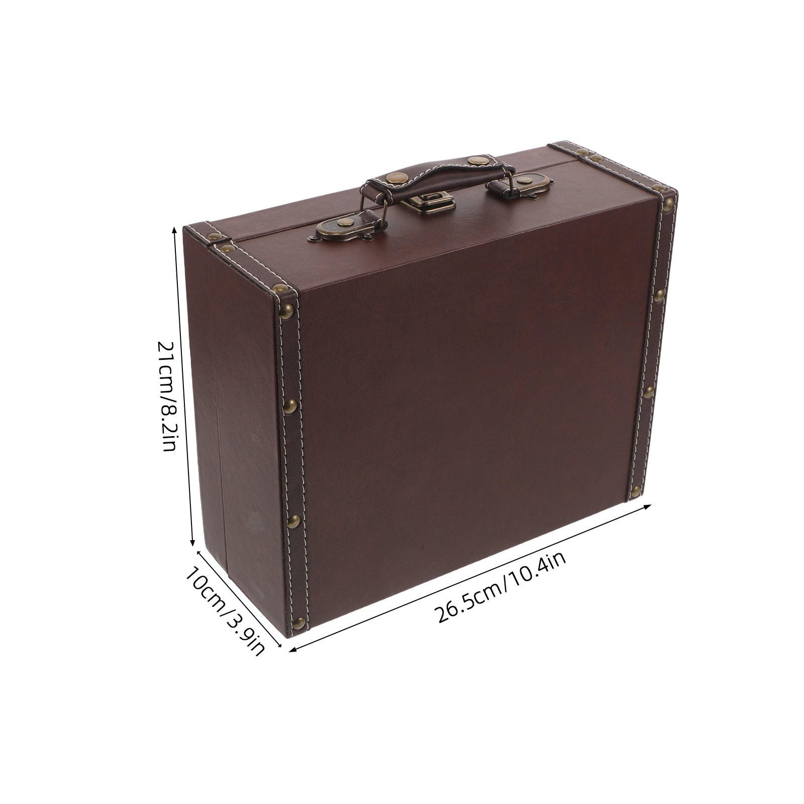 ヴィンテージスーツケース型小道具 レトロな木製チェスト PU - Retro Vintage Trunk Suitcase のレビューと価格