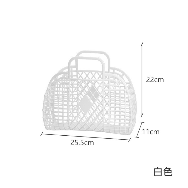 取り外し可能なシャワーバスケットプラスチックバスジェリーバッ - Handbags のレビューと価格