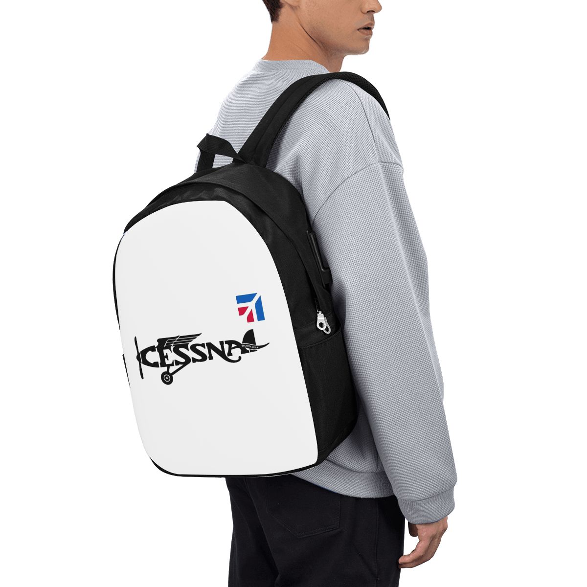 セスナロゴバックパック旅行ノートブックバッグコンピュータ大学 - Travel Bags のレビューと価格