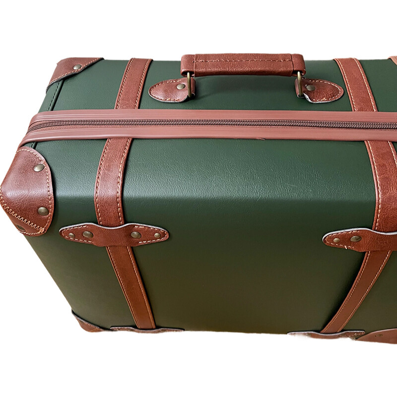 ヴィンテージ PU レザースーツケース女性のためのレトロなデ - Retro Vintage Trunk Suitcase のレビューと価格
