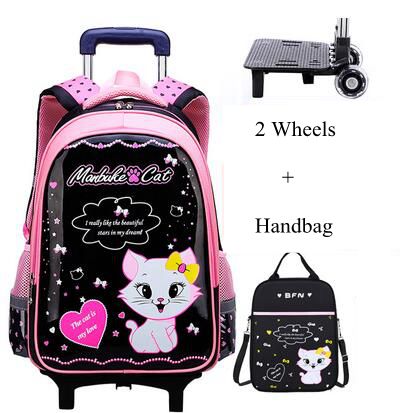 学生スクールローリングバックパックスクールトロリーバッグセッ - Foldable Rolling Luggage Bag のレビューと価格