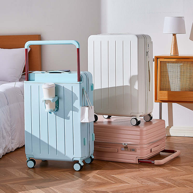 20インチ、24インチ、26インチ幅広ハンドル付きトラベルス - Spinner Wheel Rolling Suitcase 20 Inch のレビューと価格