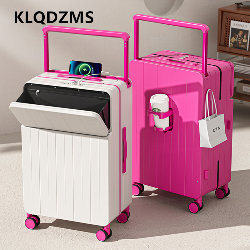 KLQDZMS 多機能スーツケース フロントオープニング搭乗 - Front Opening Laptop Luggage 24 Inch のレビューと価格