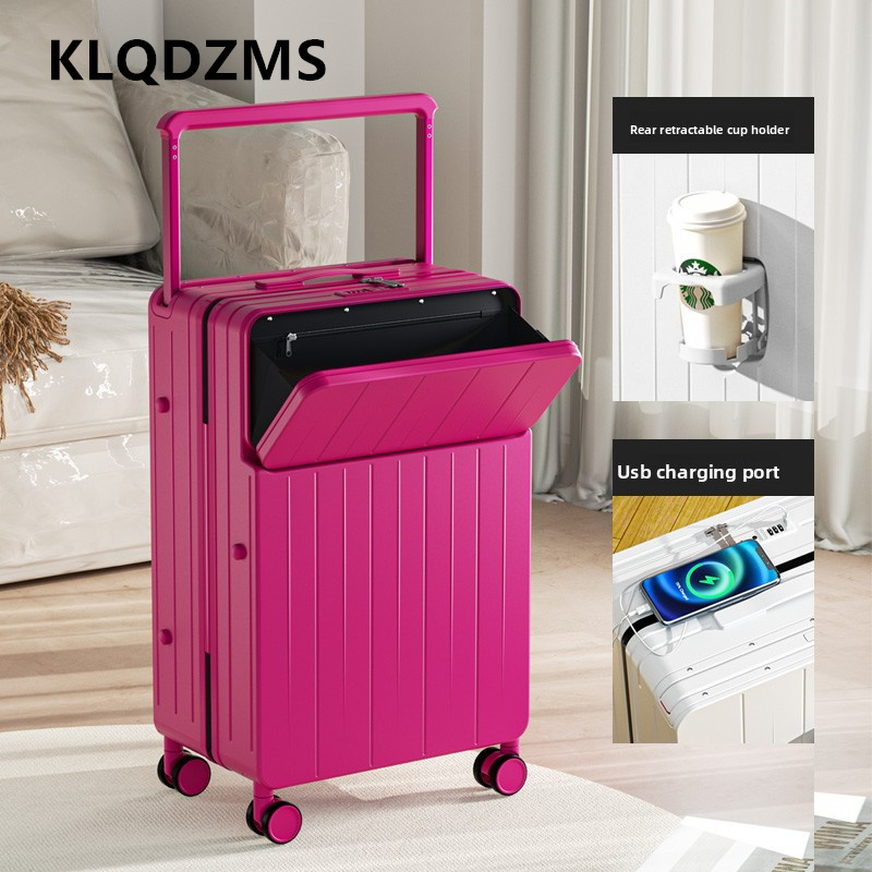 KLQDZMS 多機能スーツケース フロントオープニング搭乗 - Front Opening Laptop Luggage 24 Inch のレビューと価格