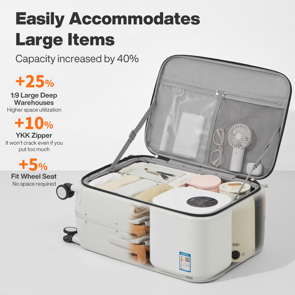 Mixi 新型PCアルミフレームスーツケース フロントオープ - Aluminum Frame Carry On Luggage のレビューと価格