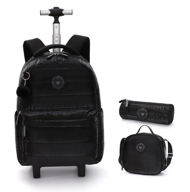 18インチのスクール用ホイール付きバックパック、ティーンエイ - Foldable Rolling Luggage Bag のレビューと価格