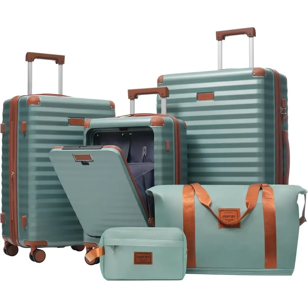 5点セット拡張可能ハードシェルスーツケース、スピナーホイール - Expandable Hard Shell Luggage Set のレビューと価格