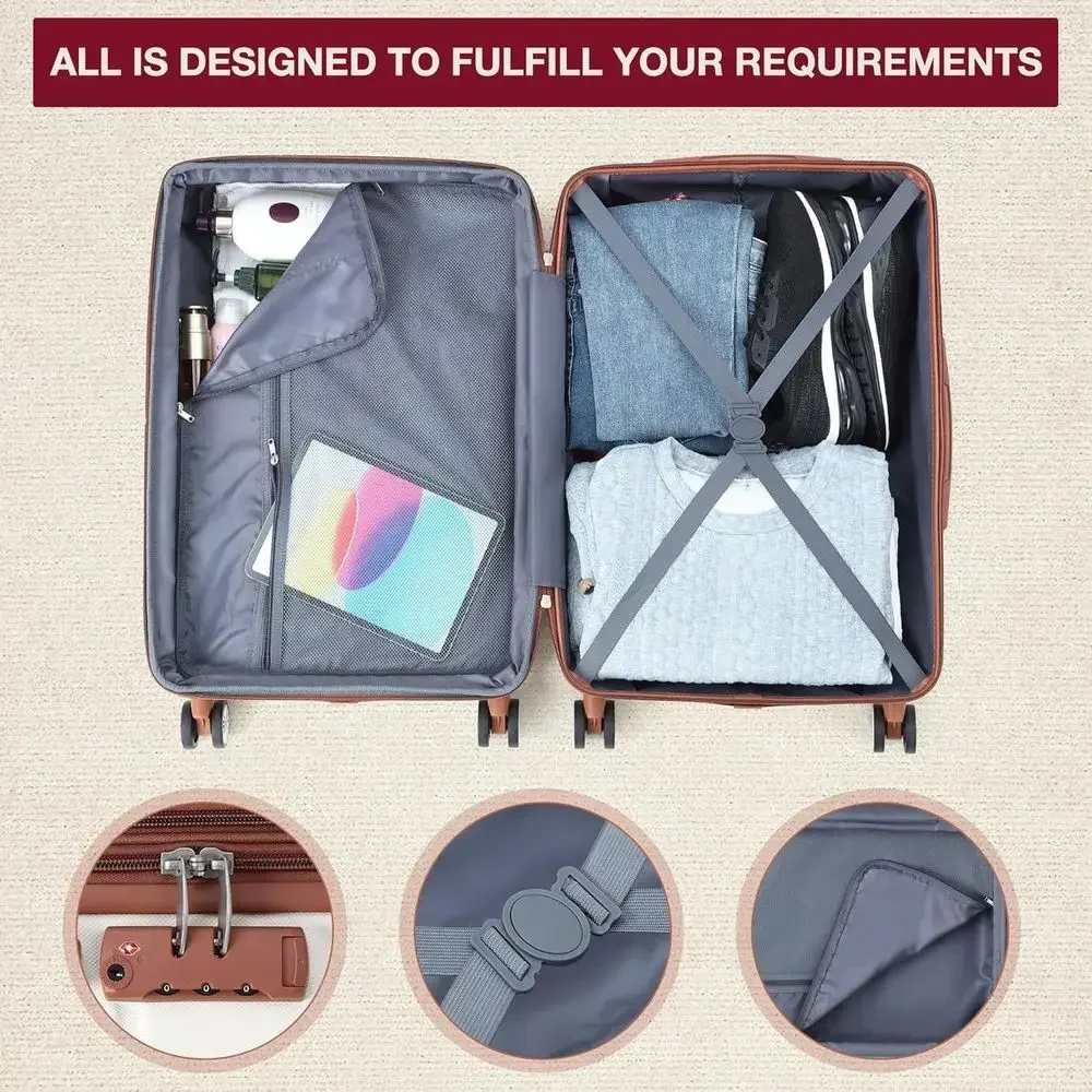 拡張可能な3ピースハードシェルラゲージセット（スピナーホイー - Expandable Hard Shell Luggage Set のレビューと価格