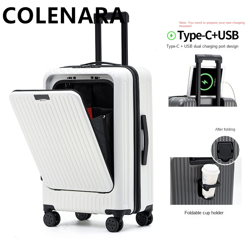 COLENARA 20インチ24インチ26インチ多機能キャビ - Front Opening Laptop Luggage 24 Inch のレビューと価格