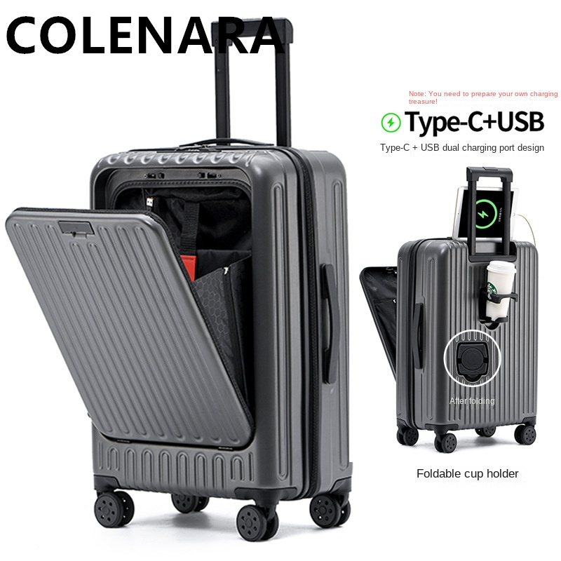 COLENARA 20インチ24インチ26インチ多機能キャビ - Front Opening Laptop Luggage 24 Inch のレビューと価格