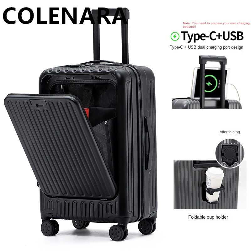 COLENARA 20インチ24インチ26インチ多機能キャビ - Front Opening Laptop Luggage 24 Inch のレビューと価格