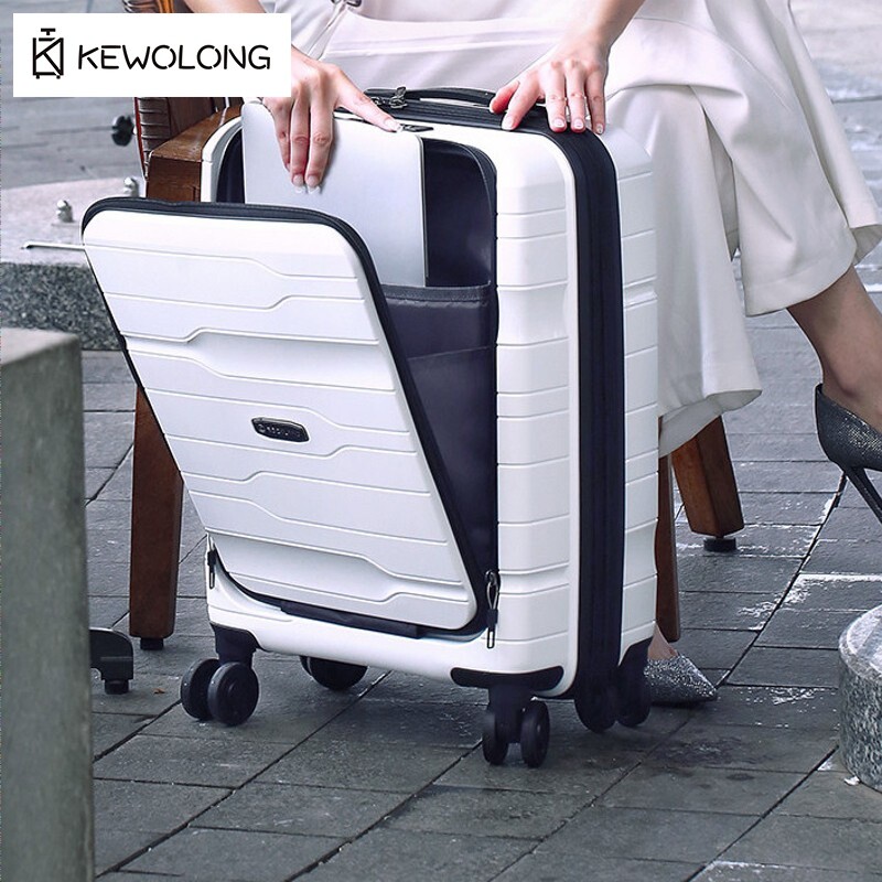 20インチ前開きキャリーオンラゲージ、男女兼用軽量ローリング - Cabin Size Lightweight Travel Trolley のレビューと価格